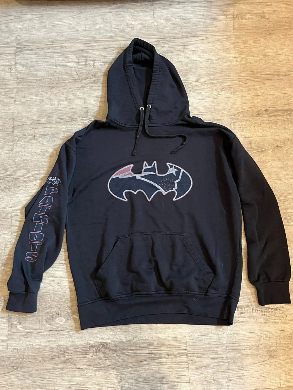 Black Patriots Batman Graphic Hoodie Sweatshirt Large